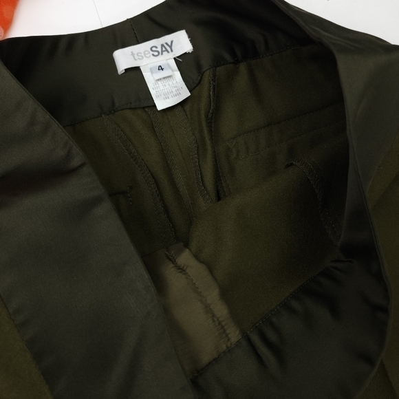 TSE Cashmere Wool Blend Wide Leg Flare Pants Sz 4 - Picture 6 of 11